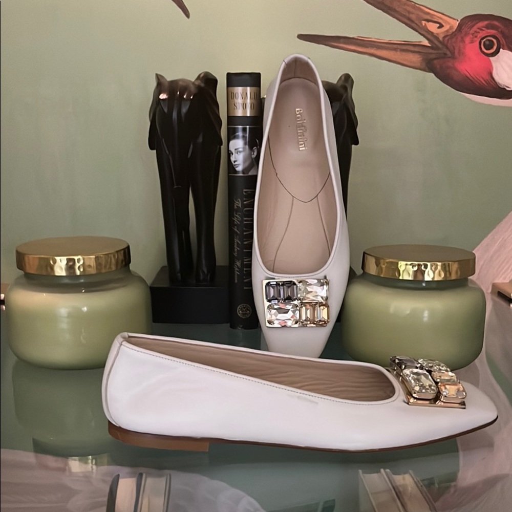 Baldinini White Flats Classic Loafers - Picture 2 of 7
